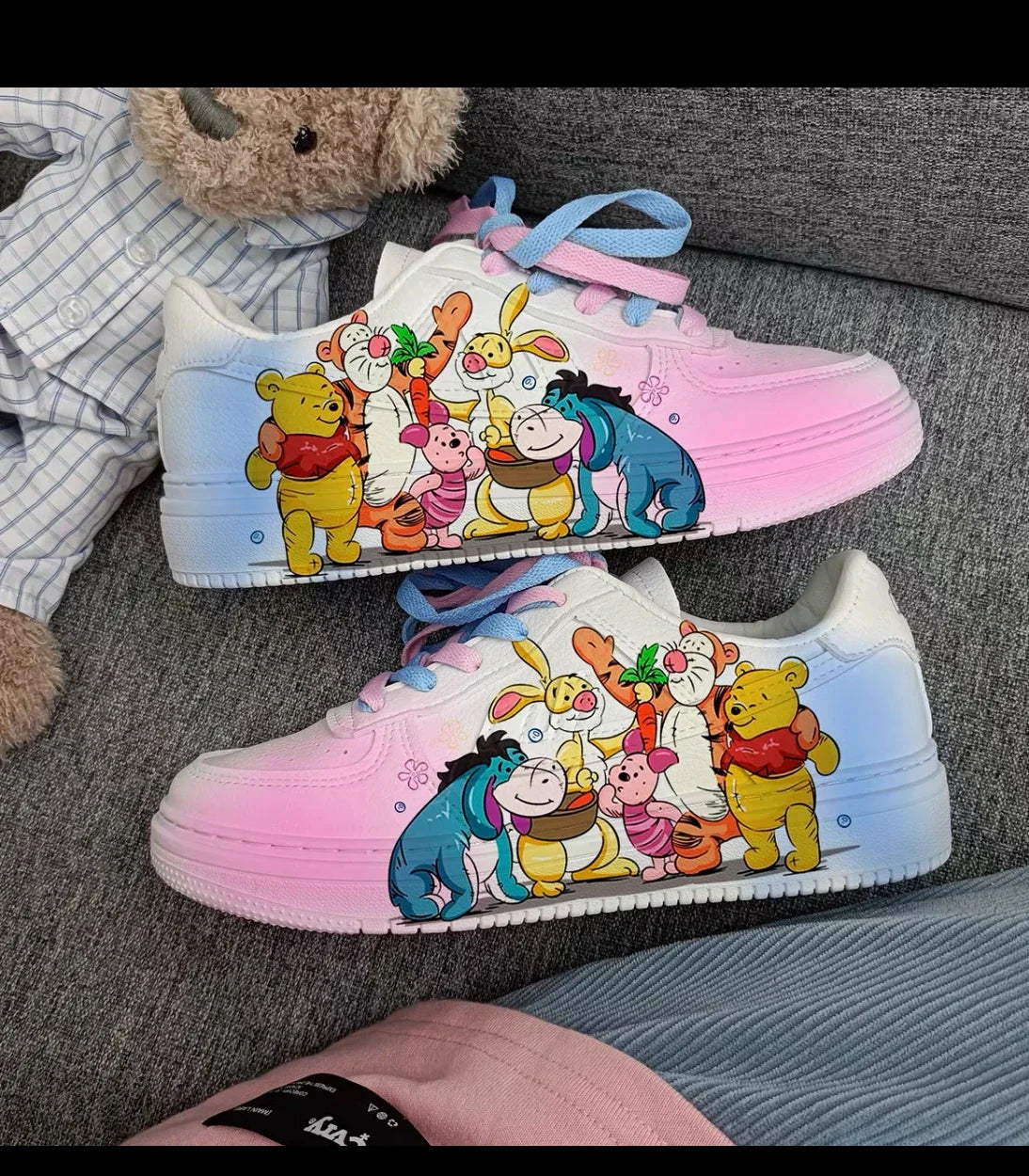 New Disney girls Stitch Mickey Mouse princess cute Casual shoes non-slip soft bottom Mickey Mouse sports shoes for girl gift