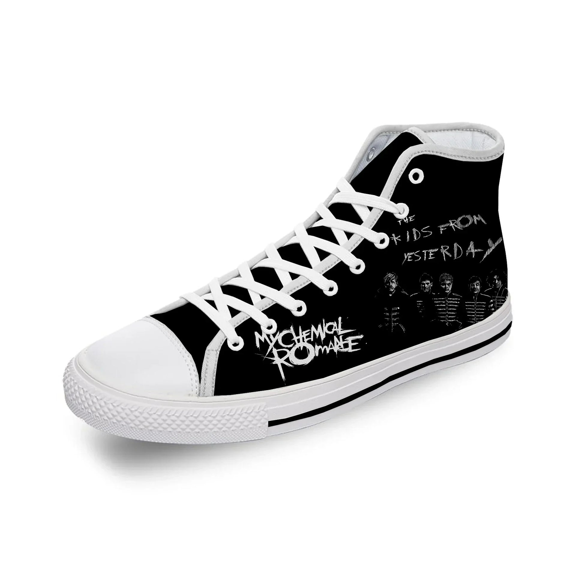 My Chemical Romance MCR Rock Band Casual Cloth 3D Print High Top Canvas Fashion Shoes Men Women Teenager Breathable Sneakers