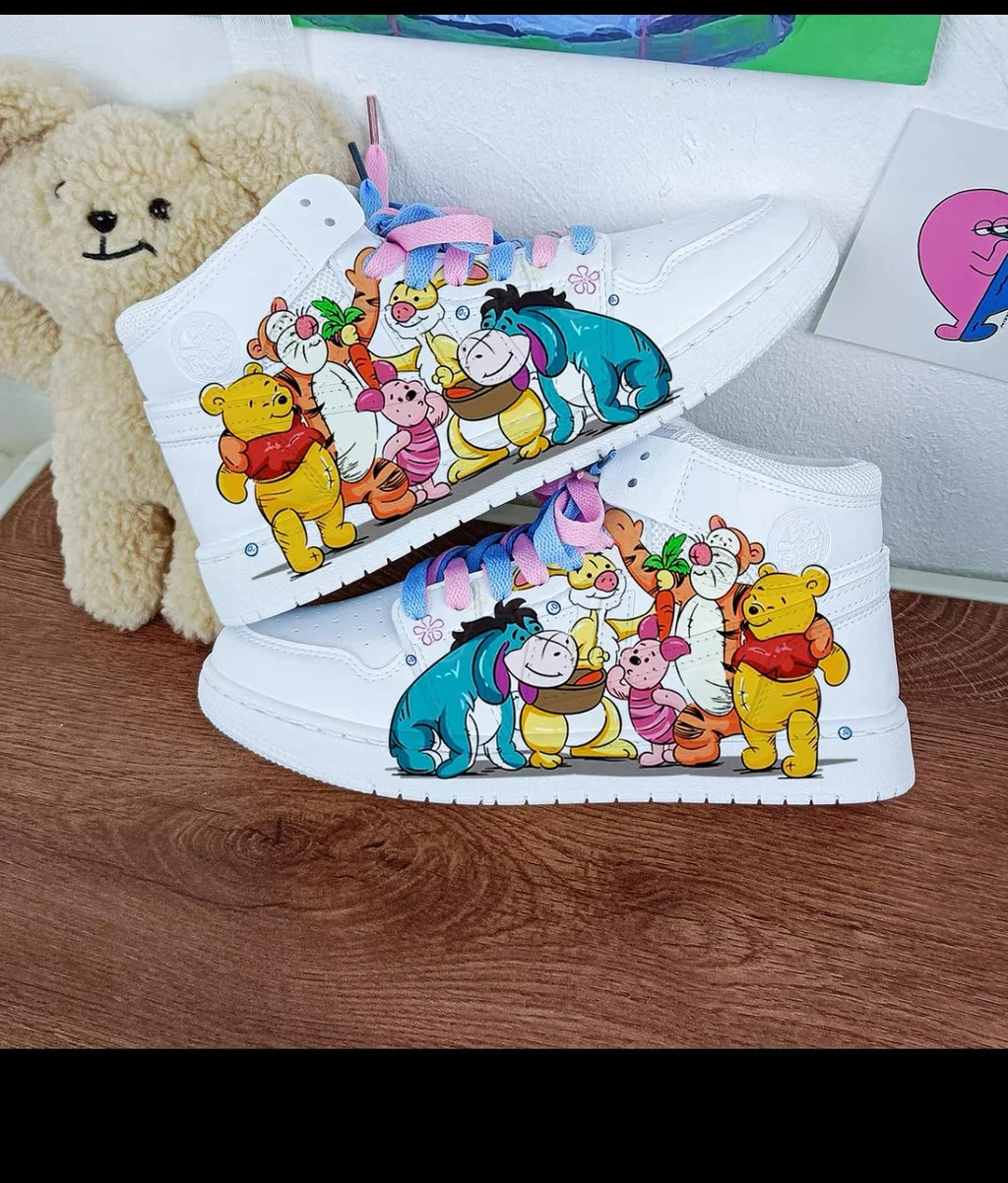 New Disney girls Stitch Mickey Mouse princess cute Casual shoes non-slip soft bottom Mickey Mouse sports shoes for girl gift