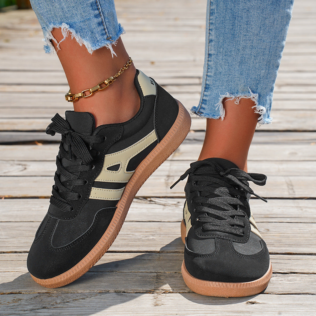 Flat Casual Outdoor Non-slip German Training Shoes Lace-up And No Shoe Box