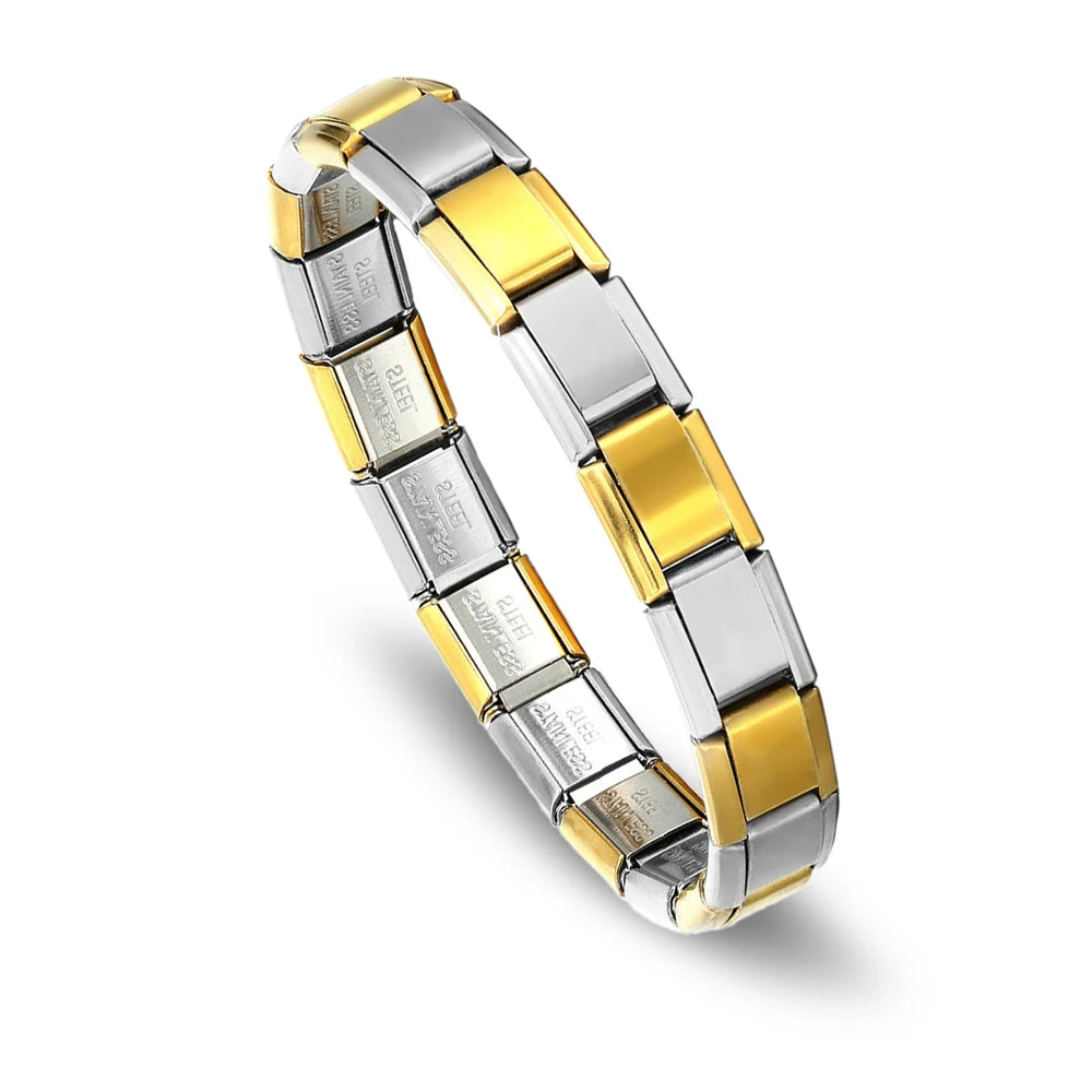 RAKOL Stainless Steel Bracelet Pendant Classic Italian Chain Link For