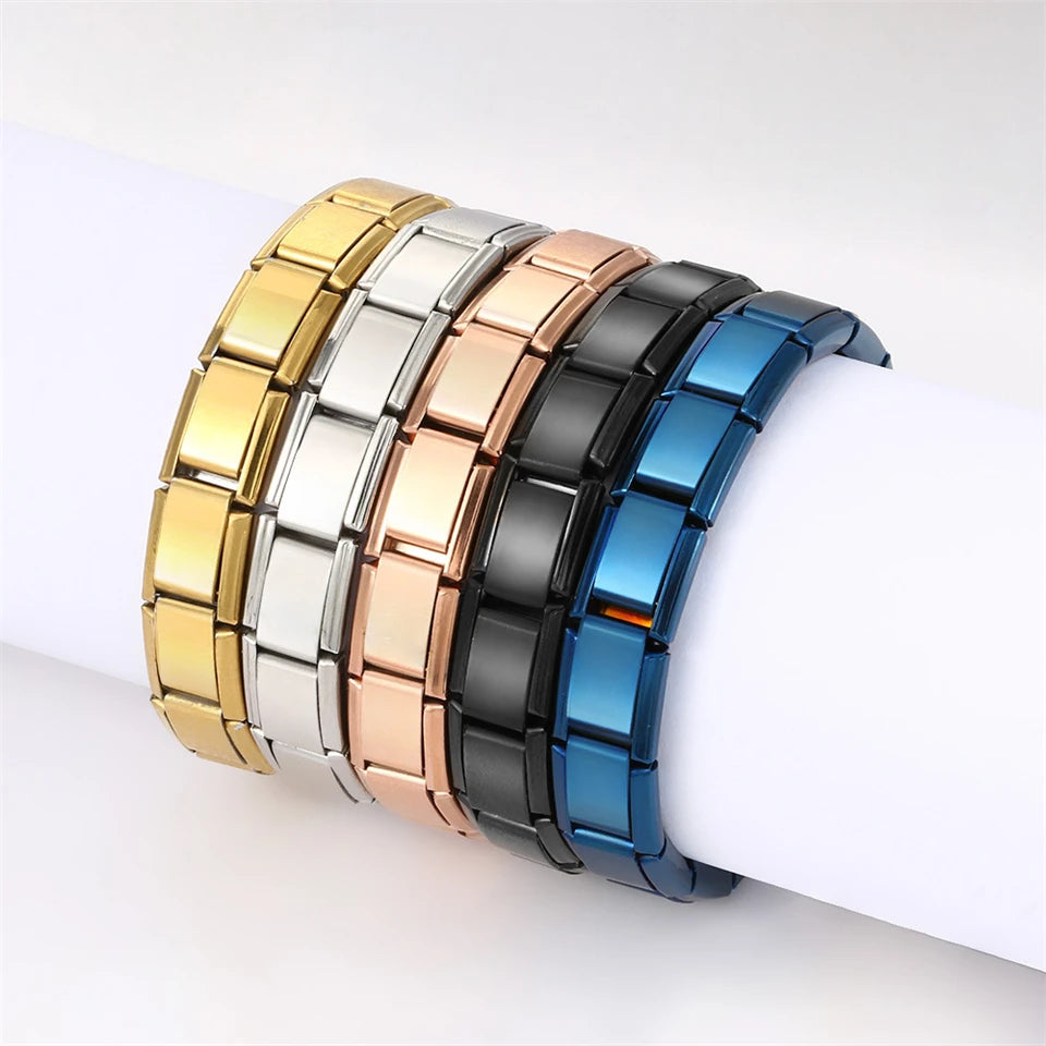 RAKOL Stainless Steel Bracelet Pendant Classic Italian Chain Link For