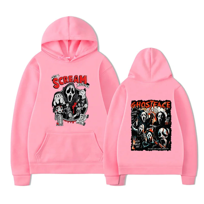 New Scream Vi Ghostface Hoodie Unisex Casual Loose Fit Sweatshirt for Women Ideal for OutdoorNew Sports Entertainment