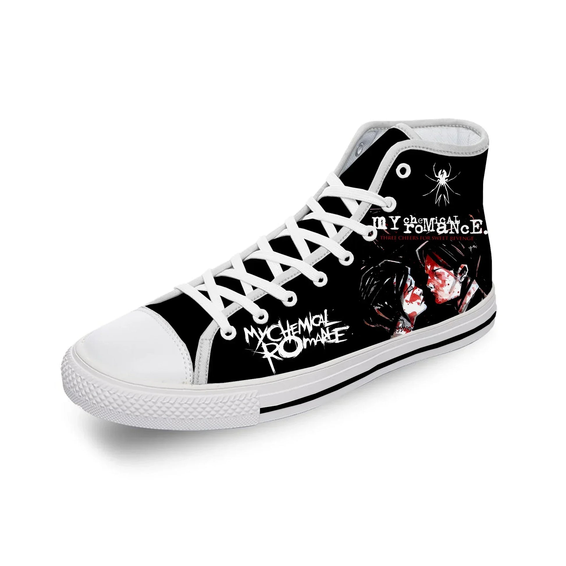 My Chemical Romance MCR Rock Band Casual Cloth 3D Print High Top Canvas Fashion Shoes Men Women Teenager Breathable Sneakers