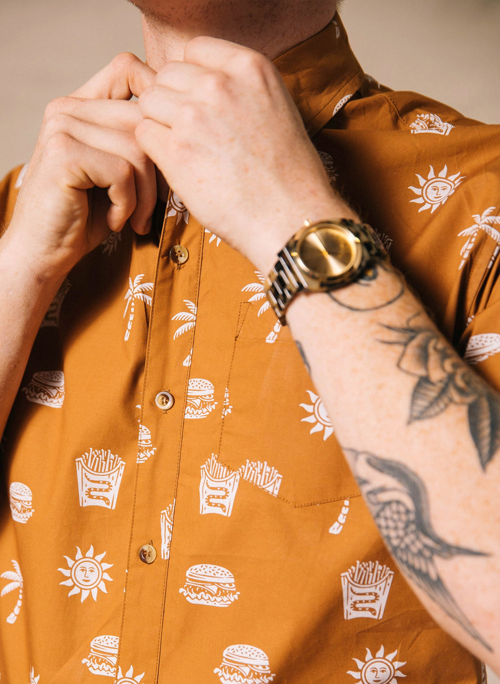 Take It Greasy Button-Up